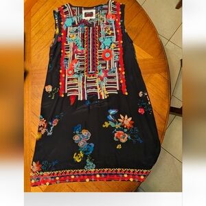 Johnny Was, Bracciana Silk Floral Sleeveless Dress